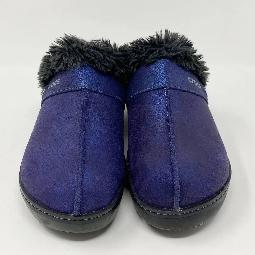 Crocs Cobbler Shimmer Faux Fur Lined Mules - Picture 4 of 8